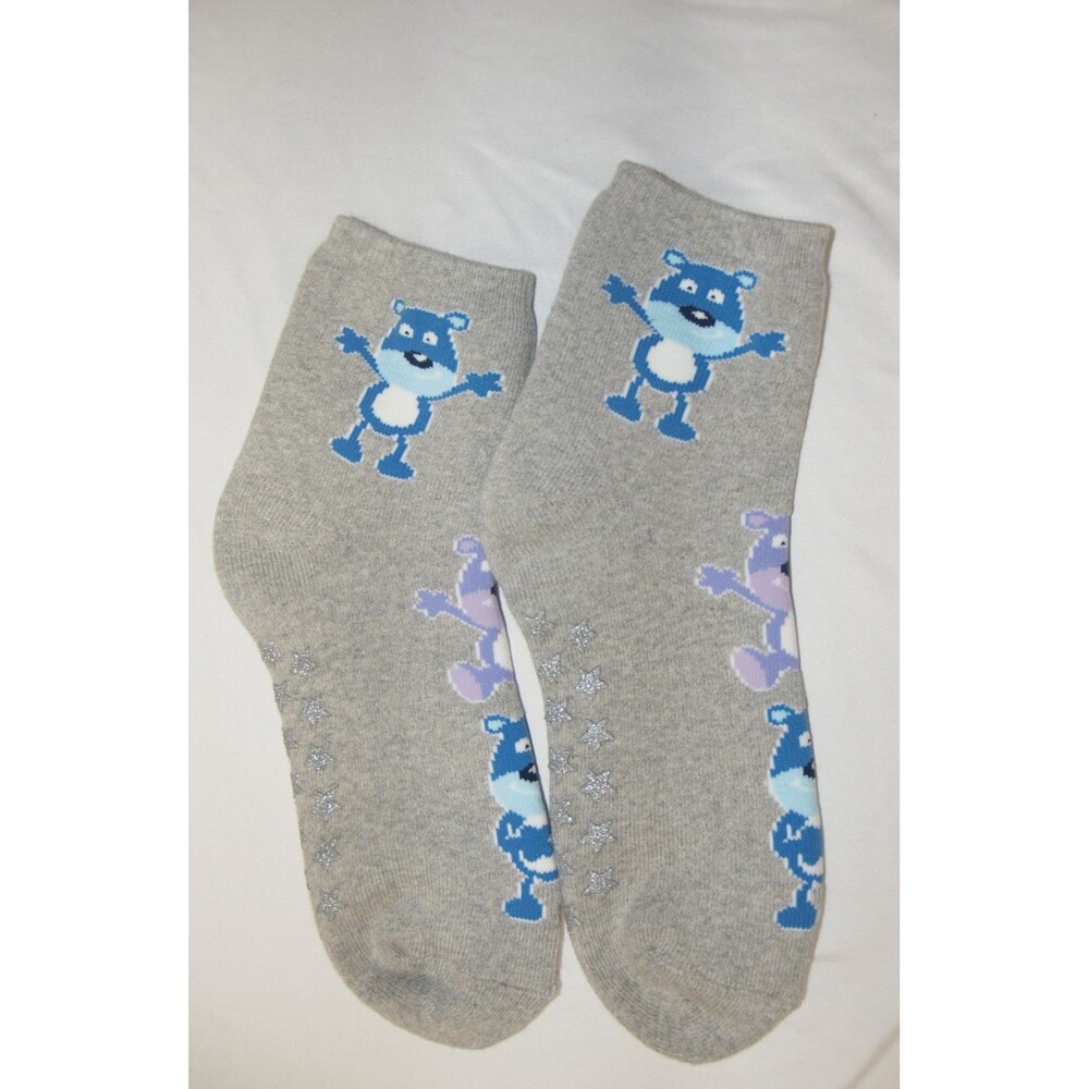 Women's Non Slip Cozy Bear Hug House Socks One Size Fits Most Huggy Bear Socks